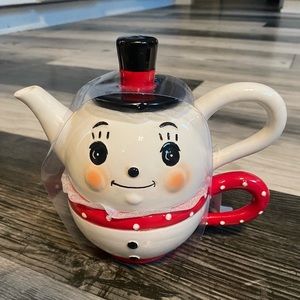 Johanna Parker Ceramic Stackable Snowman Teapot